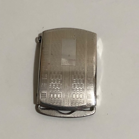 Sterling Silver Art Deco Engine-turned Belt Buckle - Picture 2 of 8